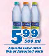 Aquella Flavoured Water-500ml Each
