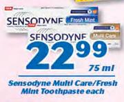Sensodyne Multi Care/ Fresh Mint Toothpaste-75ml Each