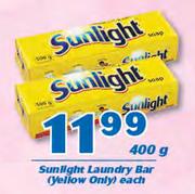 Sunlight Laundry Bar (Yellow Only)-400g Each