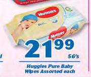 Huggies Pure Baby Wipes-56's Each
