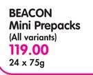 Beacon Mini Prepacks (All Variants)-24 x 75gm