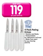 4 Pack Paring Knives-Per Pack