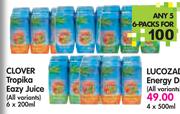 Clover Tropika Eazy Juice (All Variants)-6 x 200ml-5's