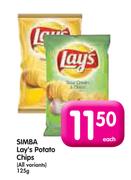 Simba Lay's Potato Chips (All Variants)-125gm Each