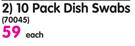 10 Pack Dish Swabs-Each