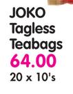 Joko Tagless Teabags-20 x 10's Pack