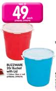 Buzzware Bucket With Lid-20Ltr Each
