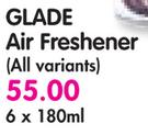Glade Air Freshener(All Variants)-6x180ml