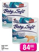 Baby Soft 2 Ply Toilet Tissue-18's Pack Each