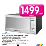 Kelvinator 62Ltr Electronic Microwave Oven KML62B-Each