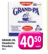 Grand-Pa Headache Powders-50's Pack
