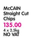 McCain Straight Cut Chips(No Vat)-4x2.5Kg