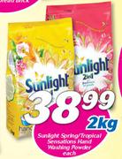 Sunlight Spring/Tropical Sensations Hand Washing Powder-2kg Each