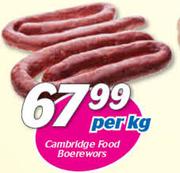Cambridge Food Boerewors-Per kg