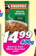 Knorrox Soya Mince-400g Each