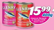 Glenryck Pilchards In Tomato/Chilli Sauce-400g Each