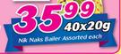 Nik Naks Bailer-40x20g Each