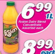 Fusion Dairy Blend Concentrate-1Ltr Each