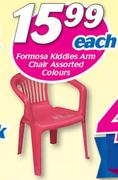 Formosa Kiddies Arm Chair Assorted Colours-Each