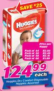 Huggies Dry Comfort Disposable Nappies Pack Of 50-Per Nappy