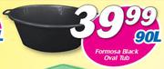 Formosa Black Oval Tub-90Ltr