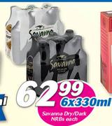 Savanna Dry/Dark NRBs-6x330ml Each