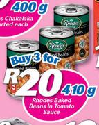 Rhodes Baked Beans In Tomato Sauce-3x410g