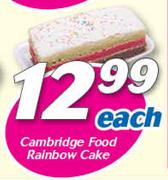 Cambridge Food Rainbow Cake-Each