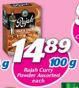 Rajah Curry Powder-100g Each