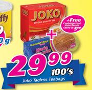 Joko Tagless Teabags-100's With Free Cambridge Food Marie Biscuits