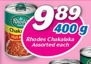 Rhodes Chakalaka-400g Each