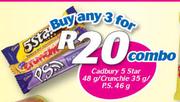 Cadbury 5 Star 48g/Crunchie 35g/P.S. 46g-x3 Combo
