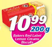 Bakers Red Lable Lemon Creams Biscuits-200g