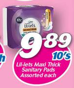 Lil Lets Maxi Thick Sanitary Pads-10's Each