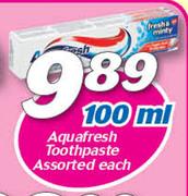 Aquafresh Toothpaste-100ml Each