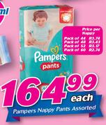 Pamper Nappy Pants 44's Pack- Per Nappy