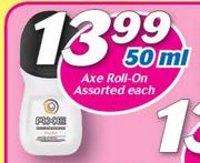Axe Roll On-50ml Each