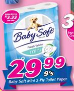 Baby Soft Mini 2 Ply Toilet Paer-9's
