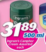 Ingram's Camphor Cream-500ml Each