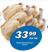 Whole Fresh Chicken 5-Pack-Per kg
