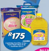 Cambridge Food Rice 10kg+ Super Maize Meal 10kg+Sunflower Oil 5Ltr Combo