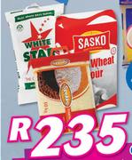 White Star Super Maize Meal 10kg+Spekko Rice 10kg+Sasko Cake Wheat Flour 10kg Combo