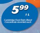 Cambridge Food Dairy Blend Concentrate-1Ltr Each