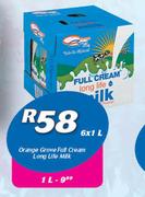 Orange Grove Full Cream Long Life Milk-6x1Ltr