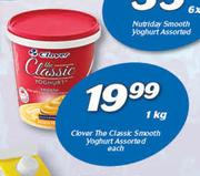 Clover The Classic Smooth Yoghurt -1Kg Each