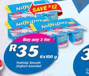 Nutriday Smooth Yoghurt Assorted-3x6x100g