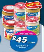 Purity 2nd Foods Assorted-6x125ml