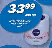 Nivea Hand & Body Lotion Assorted-400ml