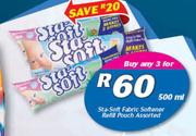 Sta Soft Fabric Softener Refill Pouch Assorted-3x500ml