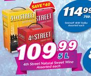 4th Street Natural Sweet Wine Assorted-5L